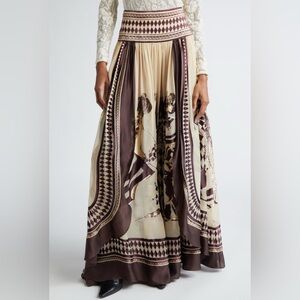 Illustration Otto Jacquard Pleated Maxi Skirt